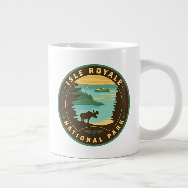 Isle Royale National Park Giant Coffee Mug (Right)