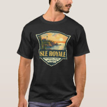 Isle Royale National Park Illustration Retro Badge