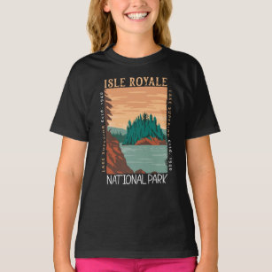 Isle Royale National Park Lake Superior Distressed T-Shirt