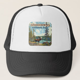 Isle Royale National Park Michigan Lake Trucker Hat