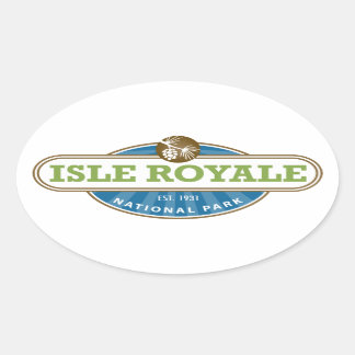 Isle Royale National Park - Michigan Oval Sticker