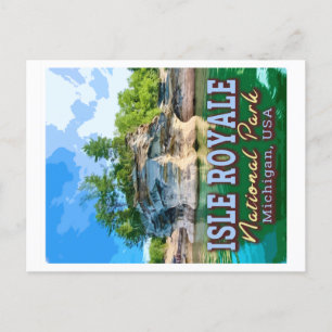 ISLE ROYALE NATIONAL PARK - MICHIGAN UNITED STATES POSTCARD