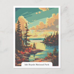 Isle Royale National Park, Michigan USA Postcard