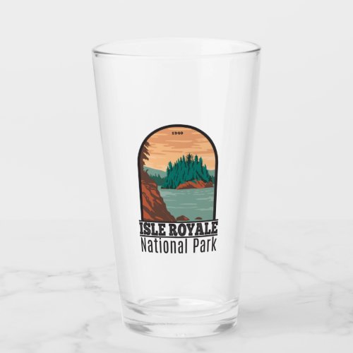 Isle Royale National Park Michigan Vintage  Glass