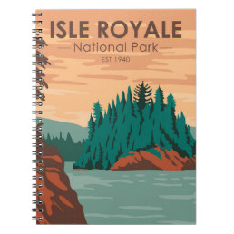 Isle Royale National Park Michigan Vintage Notebook