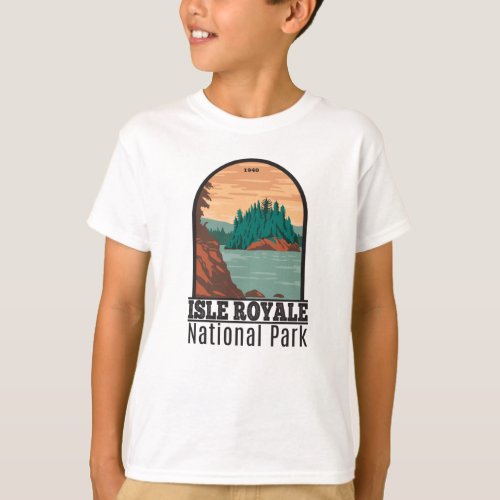 Isle Royale National Park Michigan Vintage  T_Shir T_Shirt