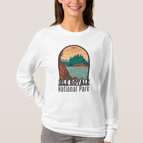 Isle Royale National Park Michigan Vintage  T_Shir T_Shirt
