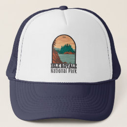 Isle Royale National Park Michigan Vintage  Trucker Hat