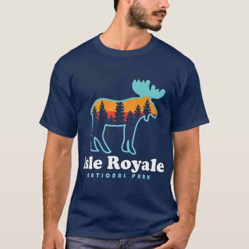Isle Royale National Park rail Moose Hiking T_Shirt