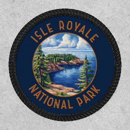 Isle Royale National Park Retro Distressed Circle Patch