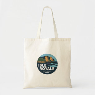 Isle Royale National Park Round Travel Art Tote Bag