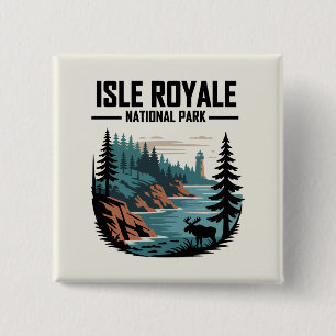 Isle Royale National Park Scenic Wilderness Button