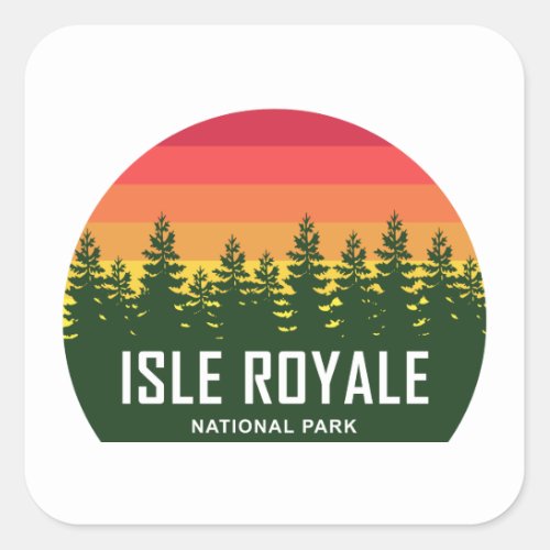 Isle Royale National Park Square Sticker