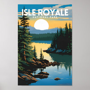 Isle Royale National Park Traditional Travel Poster