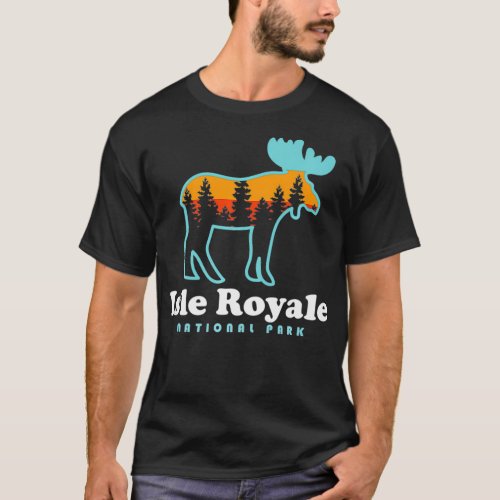 Isle Royale National Park Trail Moose Hiking Trail T_Shirt