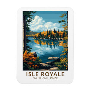 Isle Royale National Park Travel Art Vintage Magnet