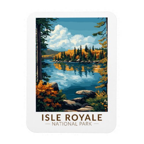 Isle Royale National Park Travel Art Vintage Magnet