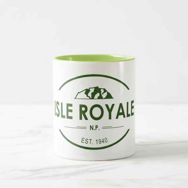 Isle Royale National Park Two-Tone Coffee Mug (Center)