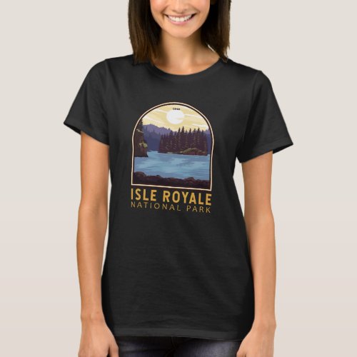 Isle Royale National Park Vintage Emblem T_Shirt
