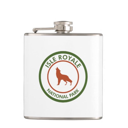 Isle Royale National Park Wolf Flask