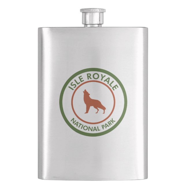 Isle Royale National Park Wolf Flask (Front)