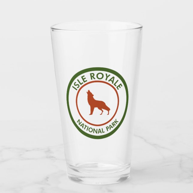 Isle Royale National Park Wolf Glass (Front)