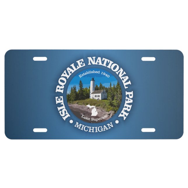 Isle Royale NP2 License Plate (Front)