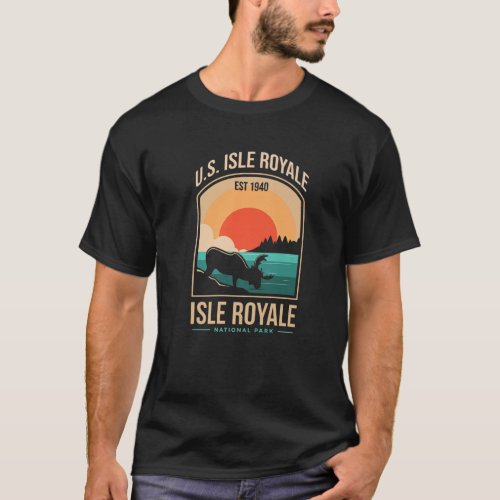 Isle Royale US National Park Michigan USA Parks Lo T_Shirt