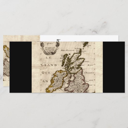 Isles Britanniques - 1700 Nicolas Fils Sanson Map (Front/Back)