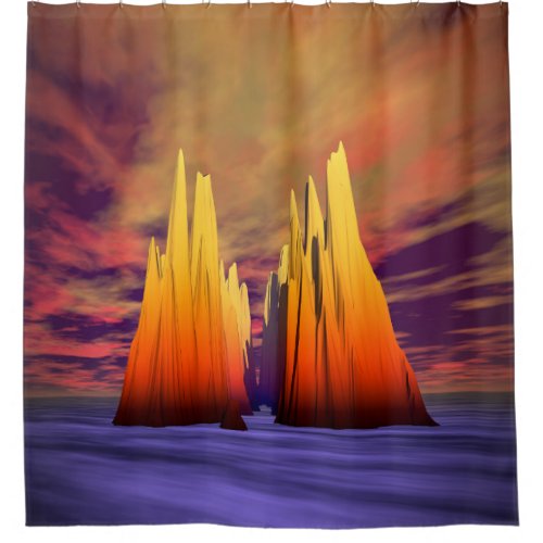 Isles of Orange Shower Curtain