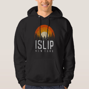 Islip New York NY Retro Style Vintage 70s 80s 90 Hoodie