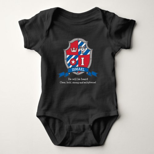 Ismael boys I name  meaning knights shield Baby Bodysuit