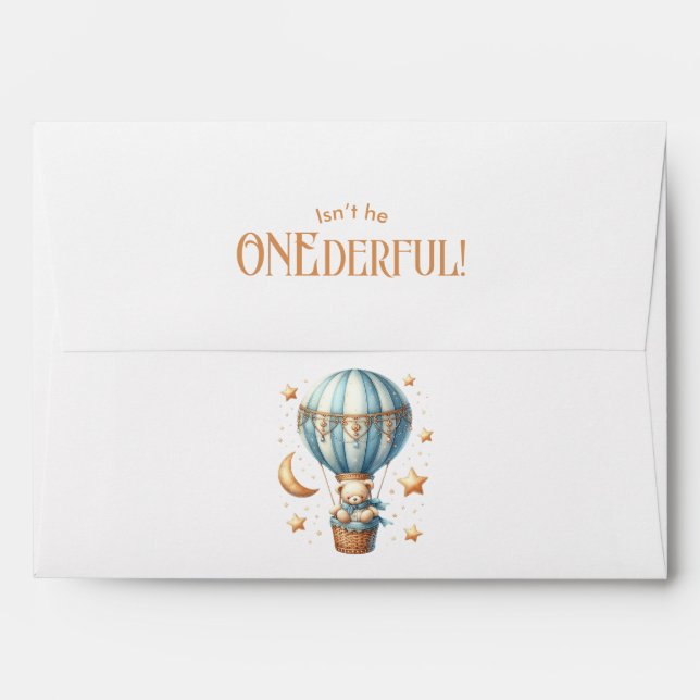 Isn’t He ONEderful First Birthday Envelope (Back (Top Flap))