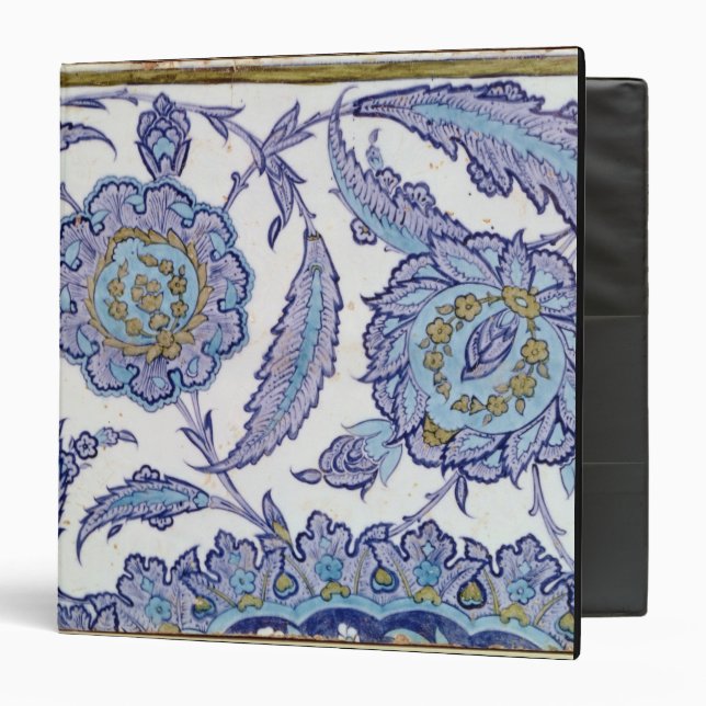 Isnik earthenware tile, c.1520-50 3 ring binder (Front/Inside)