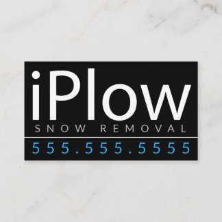 iSnow Removal Snow Plow I PLOW Business Card