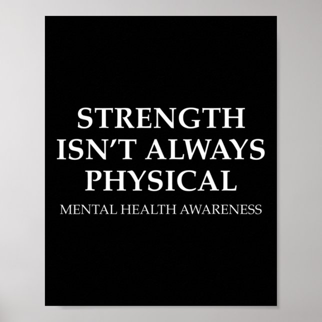 Isn't Always Physical Fight Mental Health Awarenes Poster (Front)