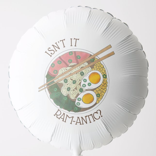 Isn't It Ram-antic Japanese Food Ramen Noodles Balloon (Front)