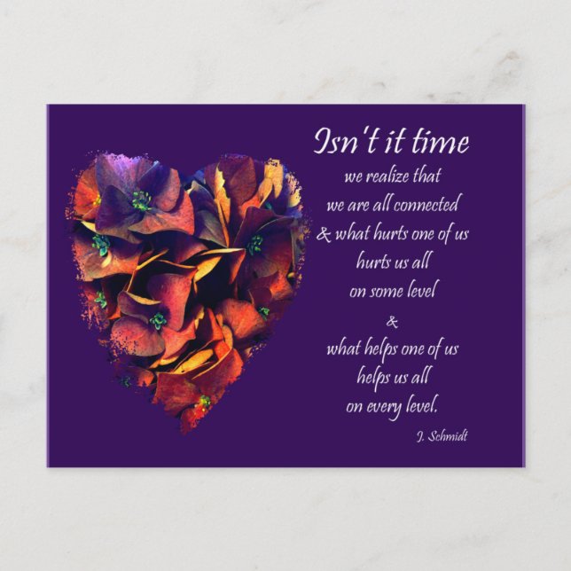 Isn't It Time - We Are All Connected Postcard (Front)