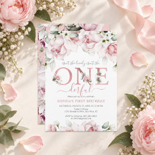 Isn't She Lovely, Isn't She ONEderful 1st Birthday Invitation