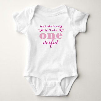 Isn't She Lovely, Isn't She Onederful Baby Bodysuit