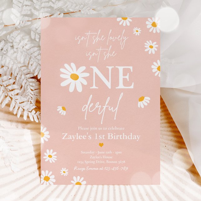 Isn't She Lovely Isn't She ONEderful Boho Birthday Invitation (Creator Uploaded)
