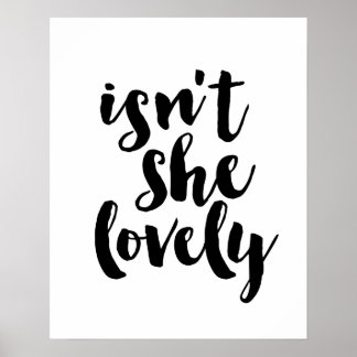 Isn't she lovely poster