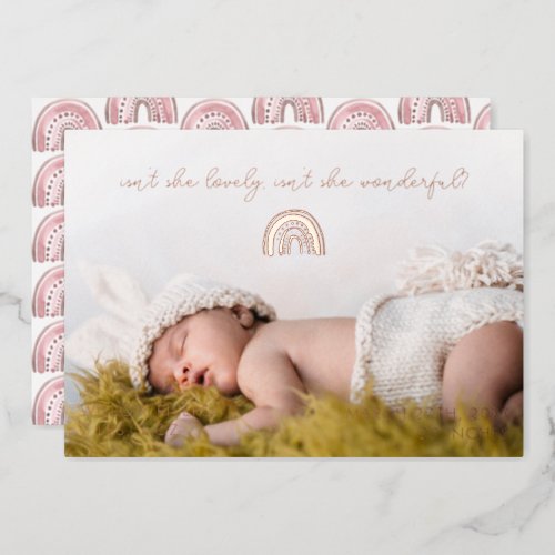 Isnt She Lovely Rainbow Baby Birth Announcement