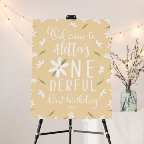 Isnt She Onederful 1st Birthday Welcome Sign