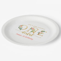 Isn't She Onederful Girl 1st Birthday Party Paper Plates | Zazzle