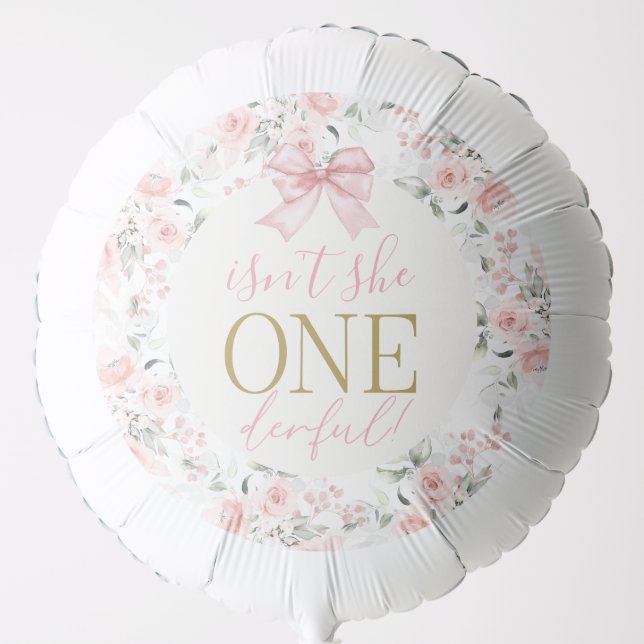 Isn't She Onederful Girl Balloon (Front)