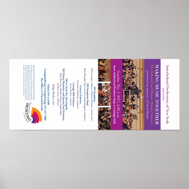 ISO at Carnegie Hall Poster (Front)