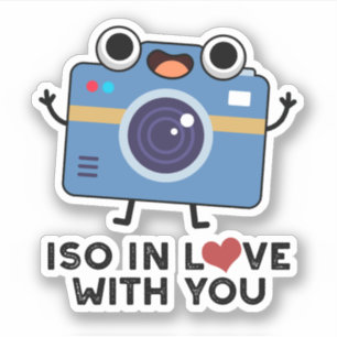 ISO In Love With You Funny Camera Pun Sticker