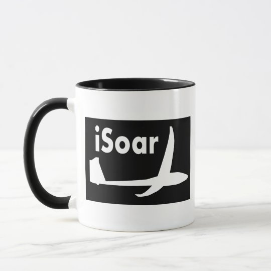 iSoar White on Black Mug