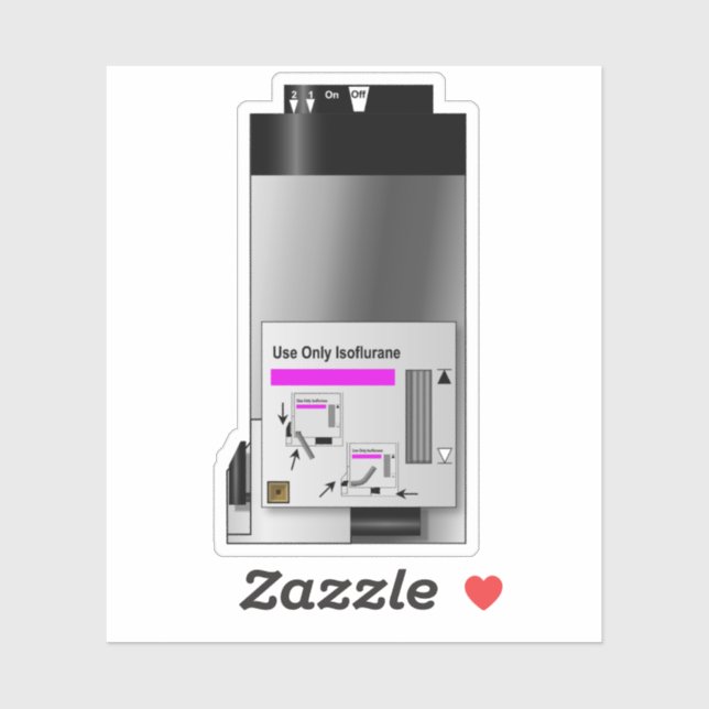 Isoflurane Vaporizer Anesthesia Sticker (Sheet)